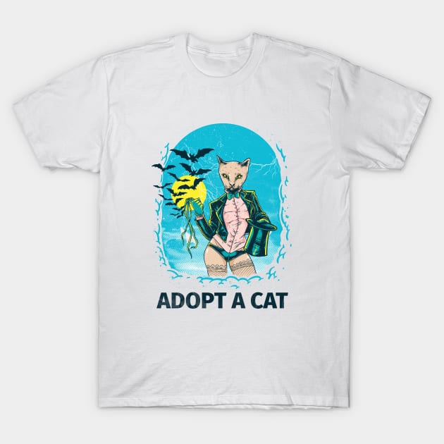 Adopt a cat T-Shirt by Recovery Tee